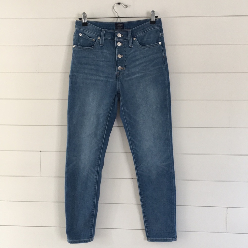 J. Crew High-Rise Button Fly Skinny Jean sz 28